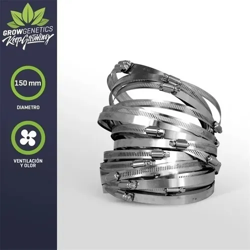 Abrazadera Metálica 100mm - Grow Genetics